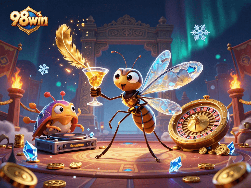Experience thrilling gameplay with 98win at an animated casino featuring unique characters.