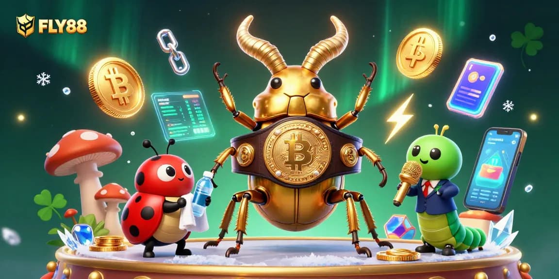 Experience the excitement of gaming at FLY88 with engaging visuals of casino-themed characters in action.