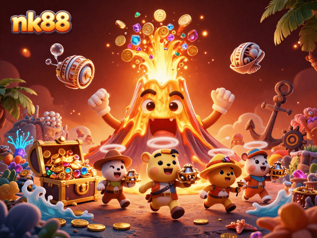 Players experience excitement with nk88 while enjoying treasures from the golden volcano eruption.