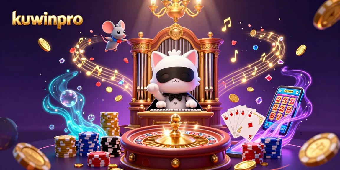 Experience the vibrant gaming world of kuwinpro with a dazzling 3D casino illustration highlighting dynamic elements.