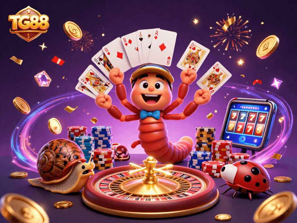 Experience thrilling gameplay with TG88, featuring a dynamic dealer and exciting casino elements.