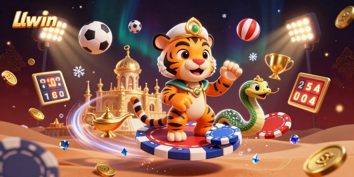 Experience Llwin's thrilling casino adventures with dynamic sports action in a vibrant 3D scene.