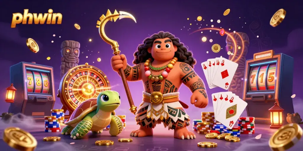Experience engaging gaming action at phwin with vibrant slots, tables, and lively characters.