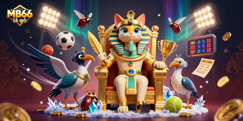 Engage in exciting gambling with MB66 là gì, as the lively scene showcases ancient themes and modern gaming elements.