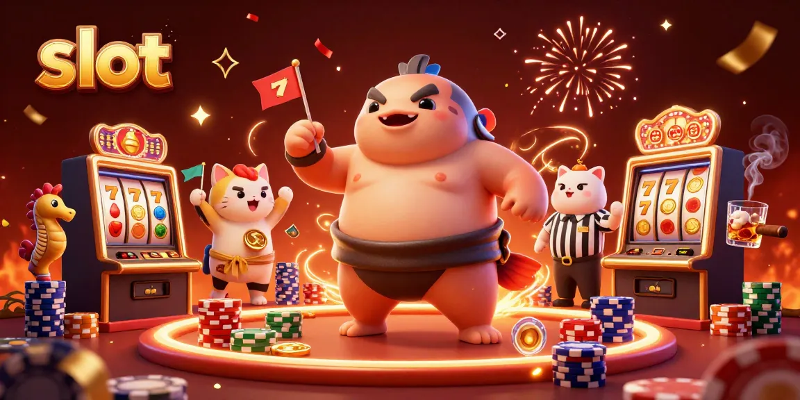 Spin the reels of the slot machines as a blowfish sumo champion entertains underwater.