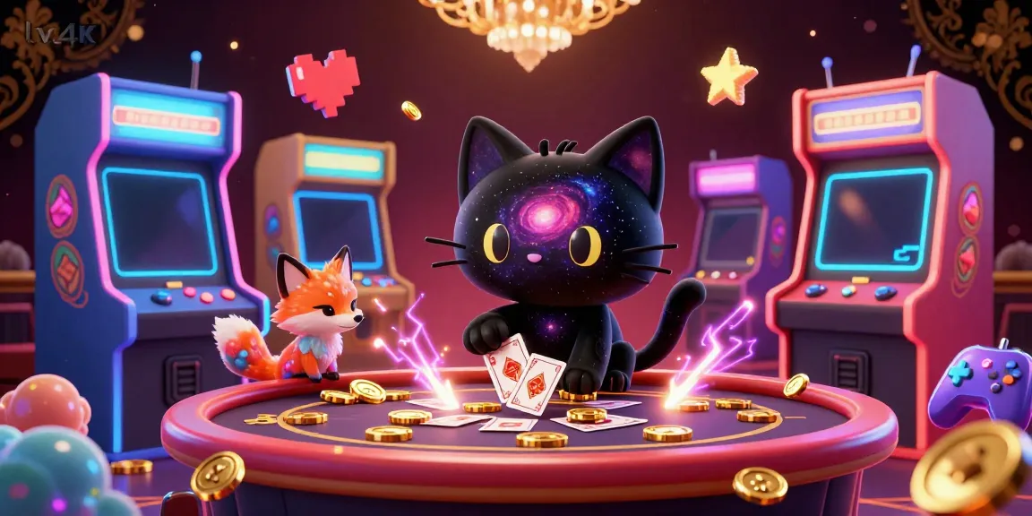 Engage with lv4d gaming excitement in a vibrant cosmic casino scene filled with animated charm.