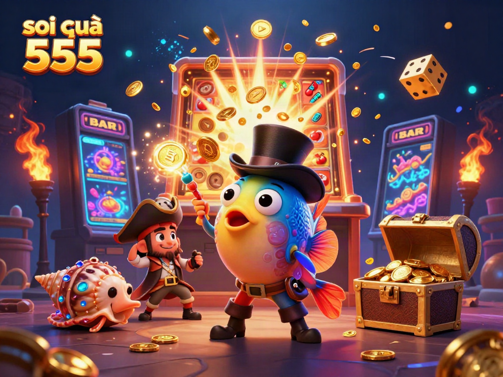 Engage in exhilarating fun at soi cầu 555, where adventurous characters bring vibrant gambling energy to life.