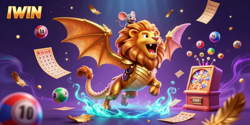 IWIN provides gamblers a thrilling experience with a triumphant chimera and colorful lottery elements.