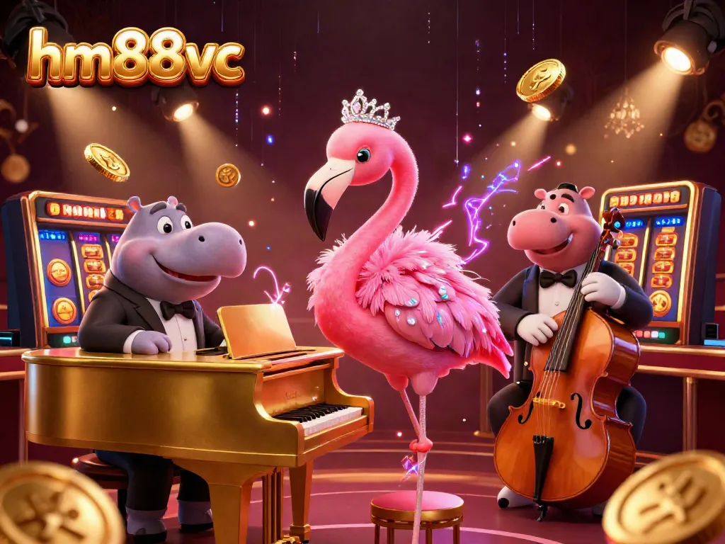 Catch the excitement at hm88vc with vibrant 3D casino elements and lively characters in a dynamic scene.