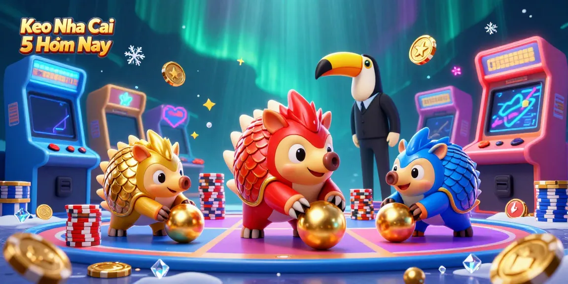 Experience the thrill of Keo Nha Cai 5 Hôm Nay in a vibrant gambling scene with rival pangolins.