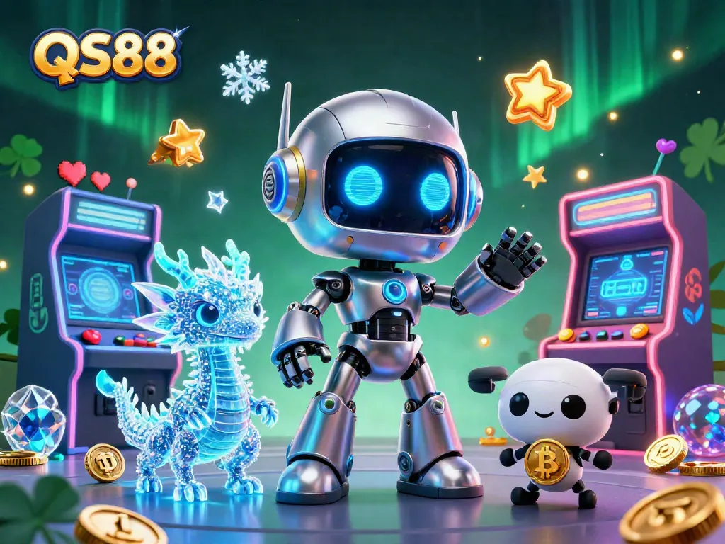 Experience the excitement of QS88 with dynamic casino elements and vibrant characters.