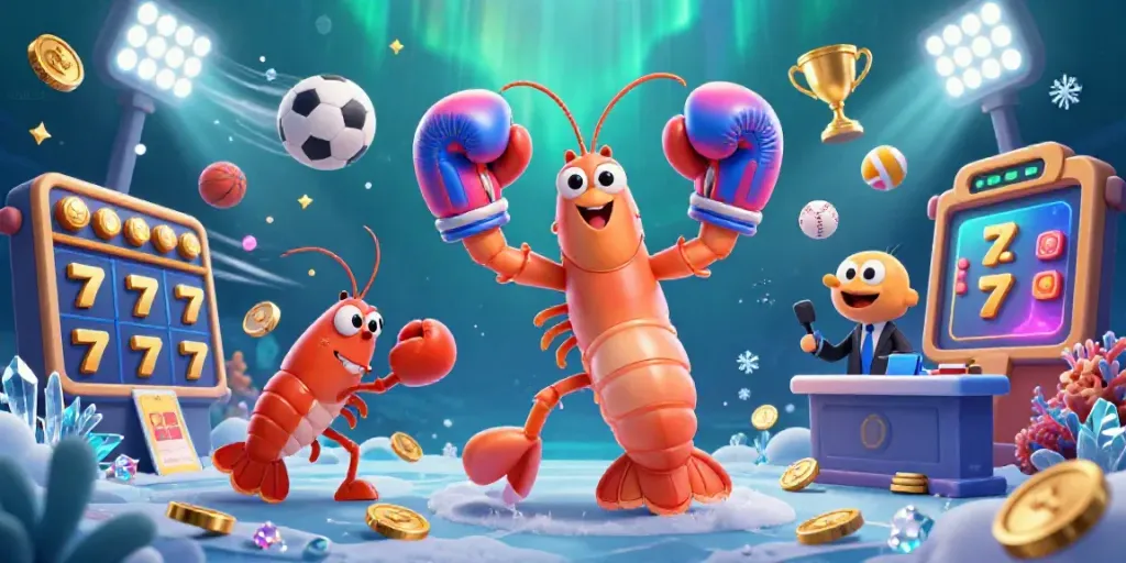 Join the action with rikvip99 as the mantis shrimp battles for jackpots in this vibrant casino scene.
