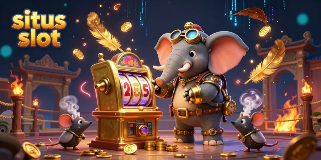 Menangkan permainan di situs slot dengan mesin slot yang ikonik dan elemen kasino yang menarik.