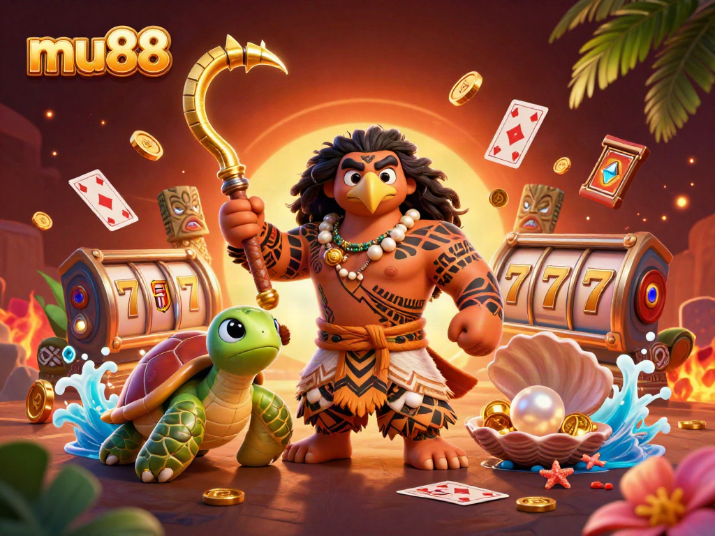 Engage in thrilling games at mu88 with dazzling golden coins and dynamic slot reels.