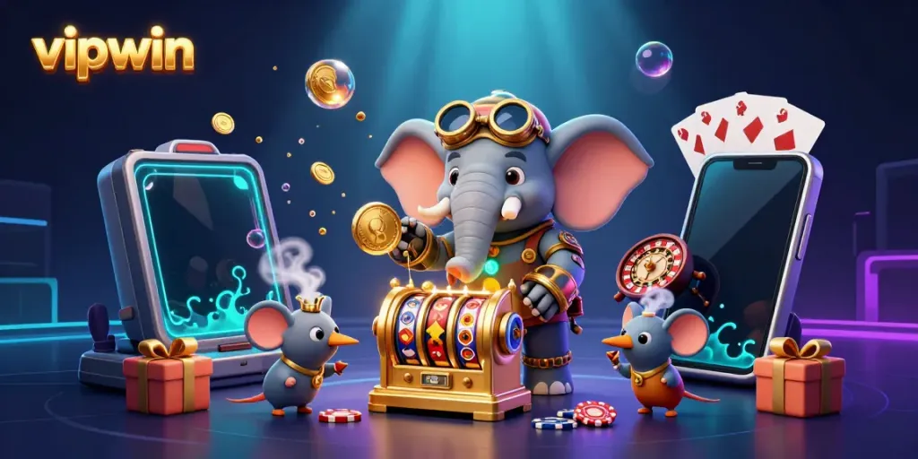 Experience thrilling games at vipwin with lively characters and vibrant slot action