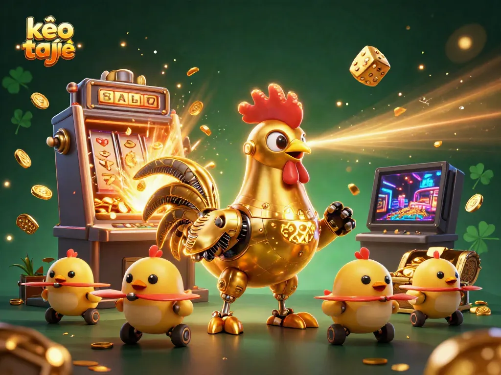 Experience thrilling gameplay with kèo trực tuyến in this vibrant casino-inspired illustration.