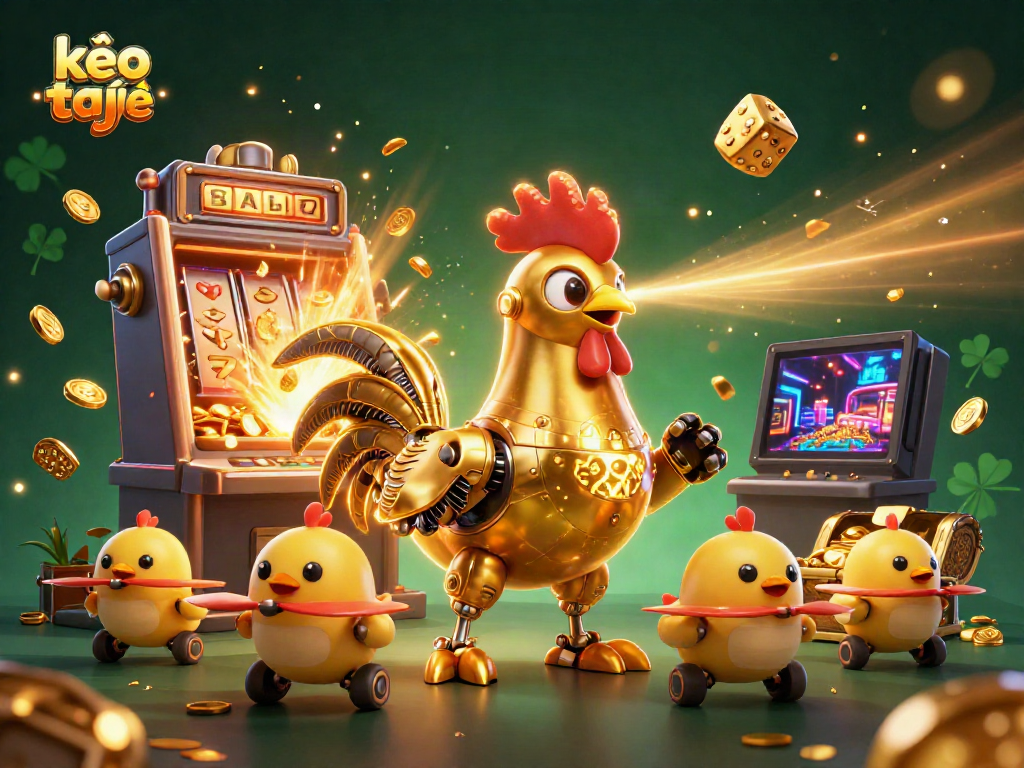 Experience thrilling gameplay with kèo trực tuyến in this vibrant casino-inspired illustration.