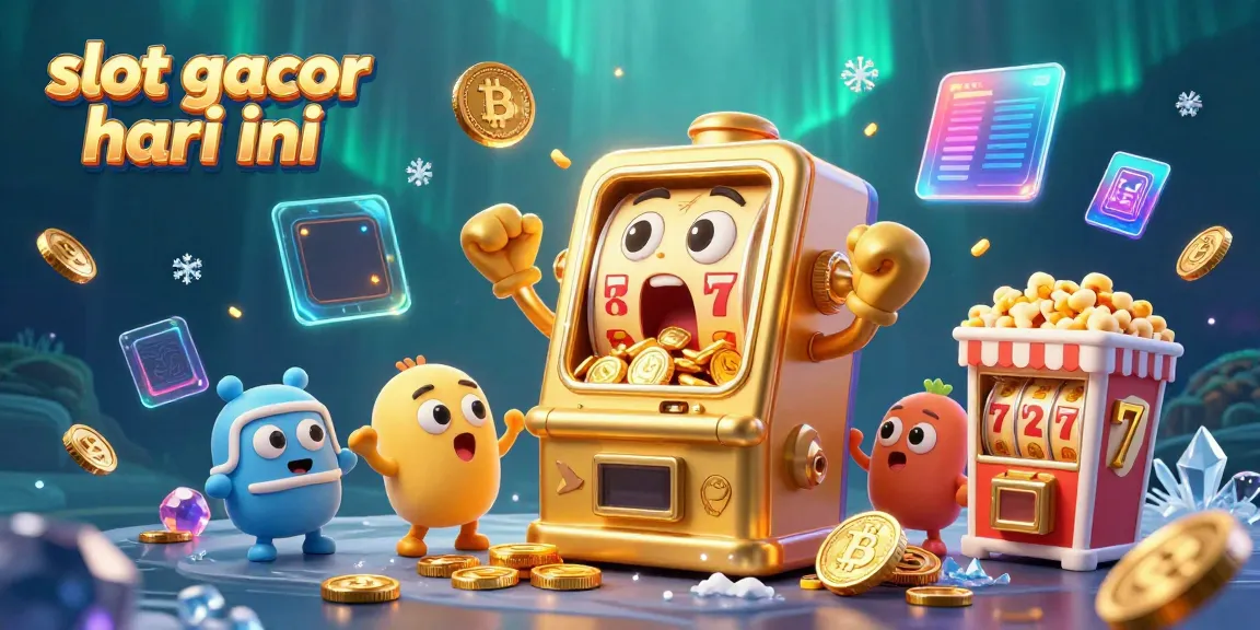 Experience the thrill of slot gacor hari ini with a golden slot machine in action, celebrating its jackpot!