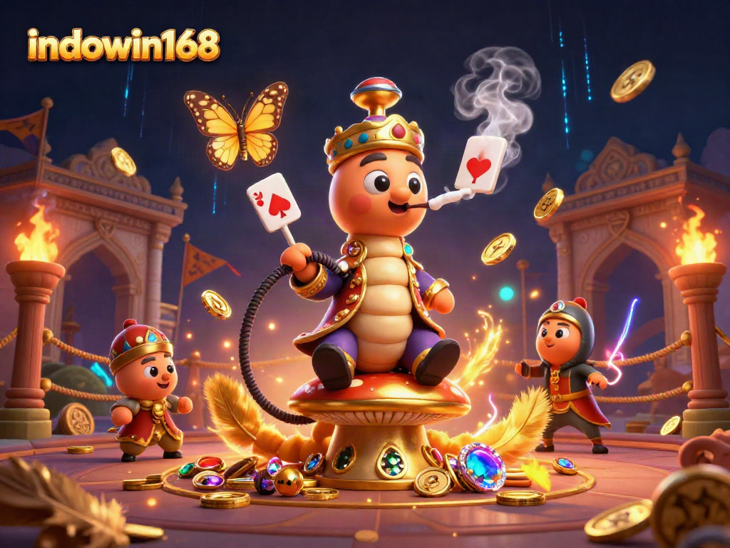 Engage in thrilling gameplay at indowin168 with this vibrant, immersive casino illustration.