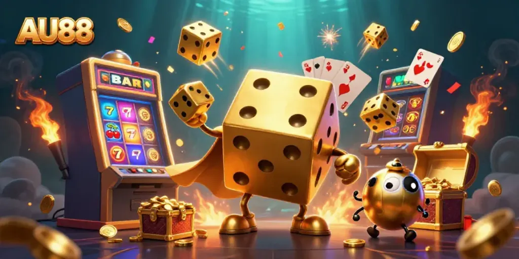 Experience the excitement of AU88 with vibrant 3D casino elements and gameplay thrills!