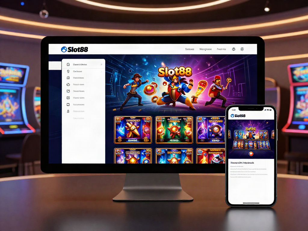 Exciting Slot88 online gaming experience featuring a user-friendly interface and vibrant slot machines.