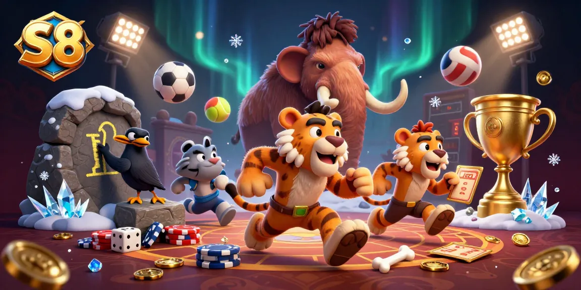 S8 engaging players in a vibrant casino atmosphere filled with sports betting excitement and dynamic game elements