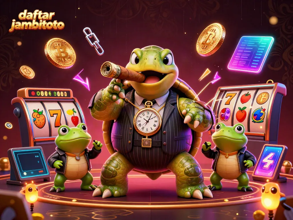 Play slots and win big at daftar jambitoto with vibrant 3D characters and casino elements.