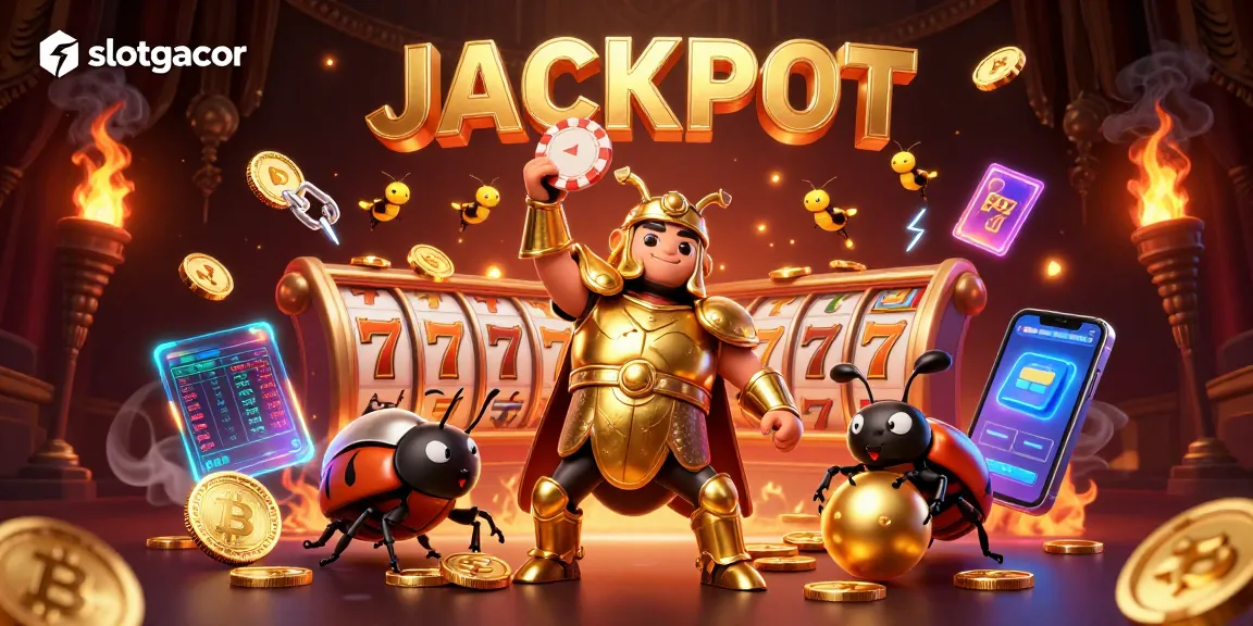 Experience the excitement of slotgacor with vibrant characters and gaming elements in an electrifying casino ambiance.