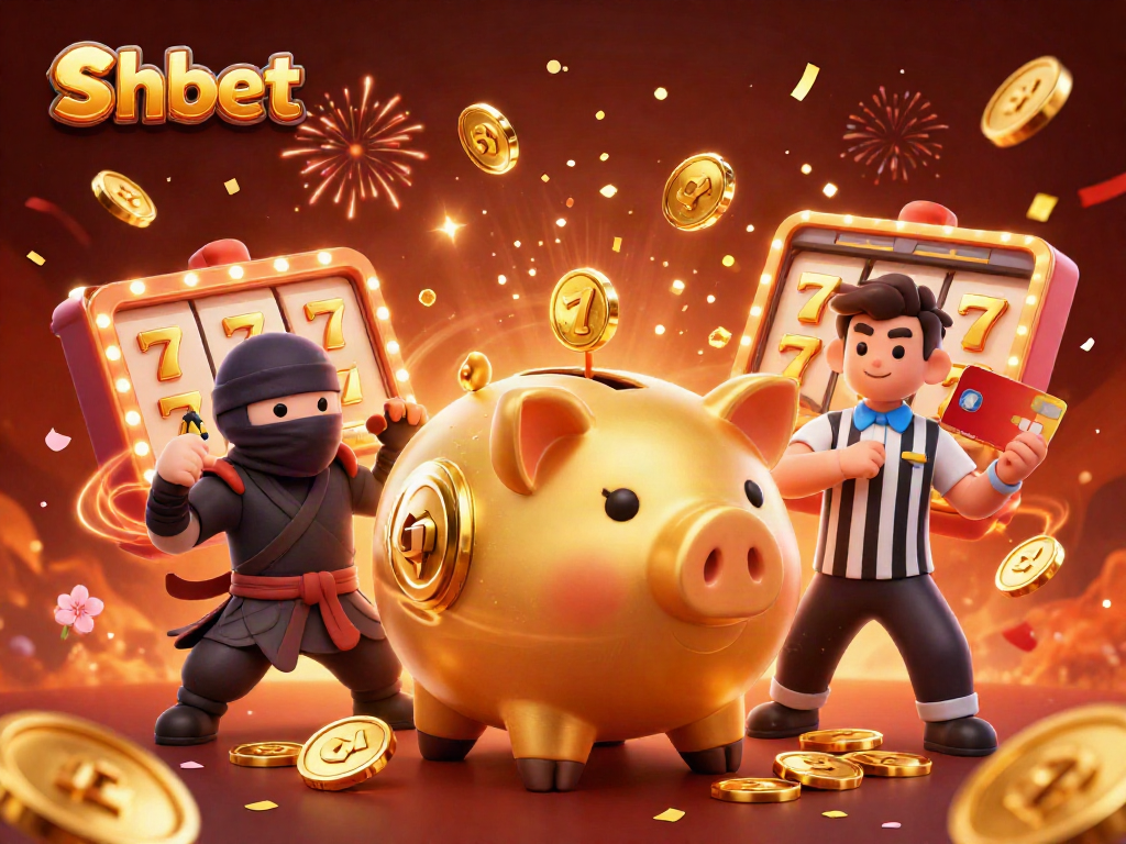 Experience the excitement of shbet with vibrant 3D cartoon gaming characters and rich casino elements.