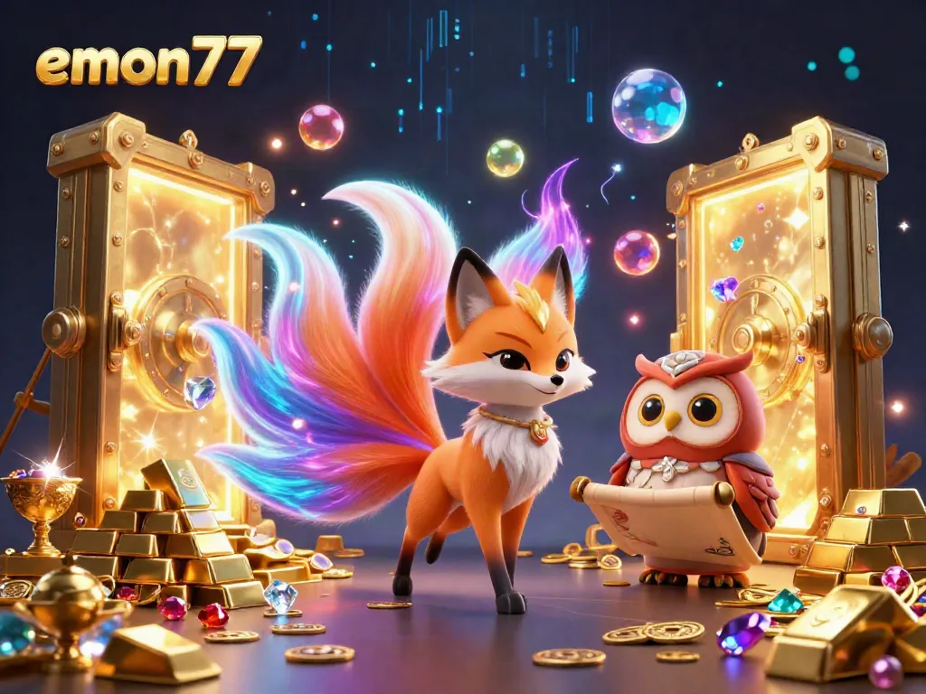 Experience thrilling gameplay reminiscent of emon77 with glowing characters and dazzling treasures.