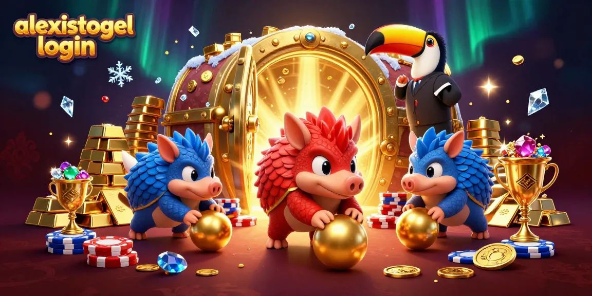 Permainan alexistogel login dengan pangolin bertarung di tumpukan chip poker yang memukau.