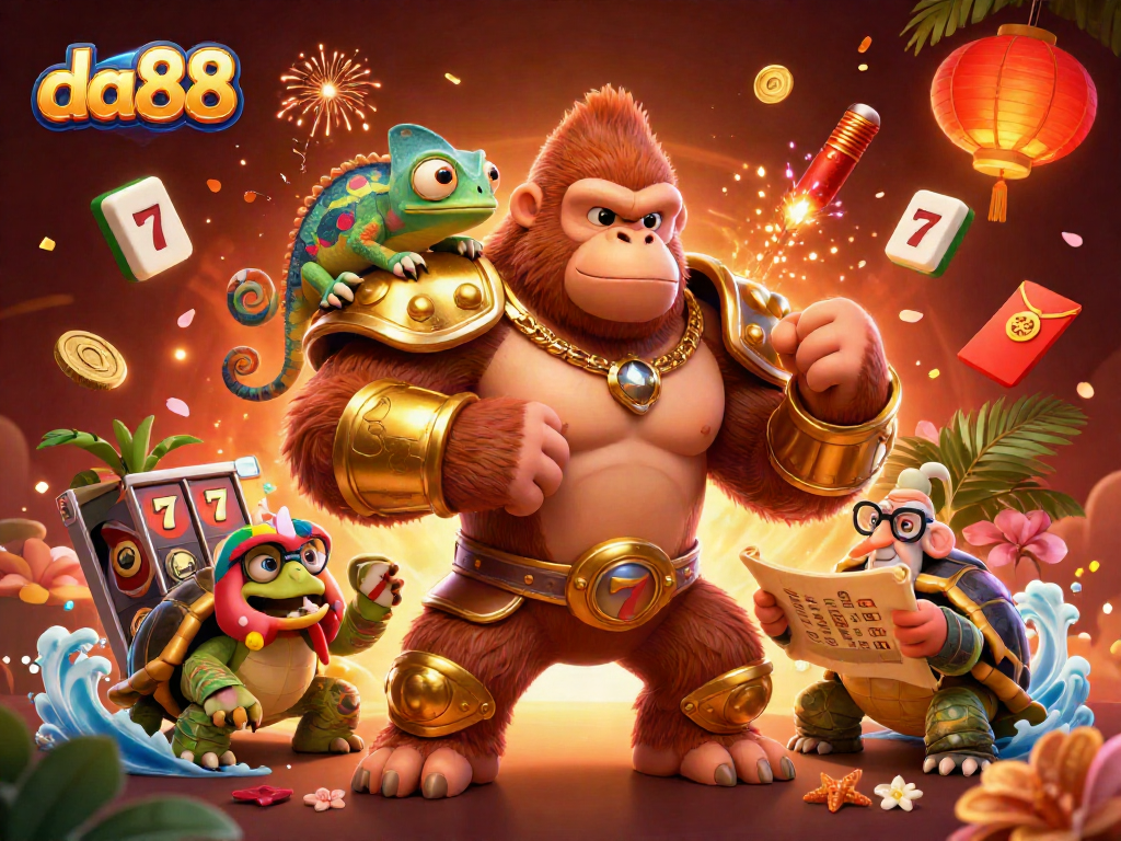 Experience exhilarating gameplay at da88 with vibrant characters and dynamic casino elements.