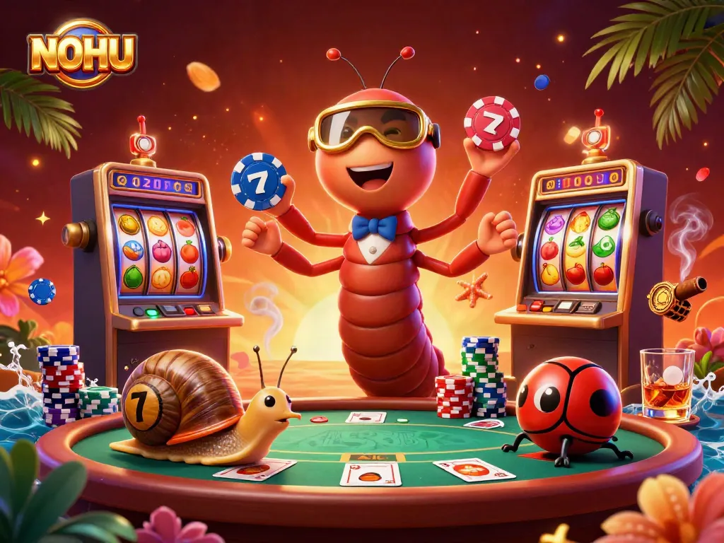 Experience thrilling gameplay at NOHU with dynamic slot machines and vibrant casino elements.